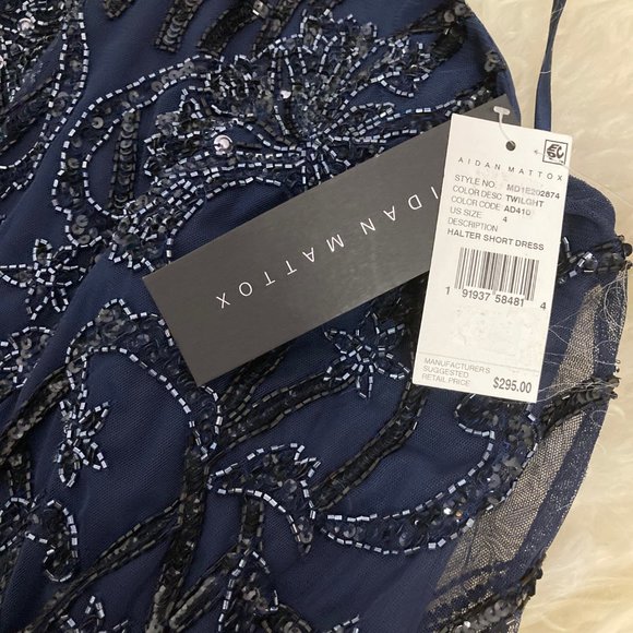 AIDAN MATTOX Halterneck Mini Dress - Picture 8 of 10